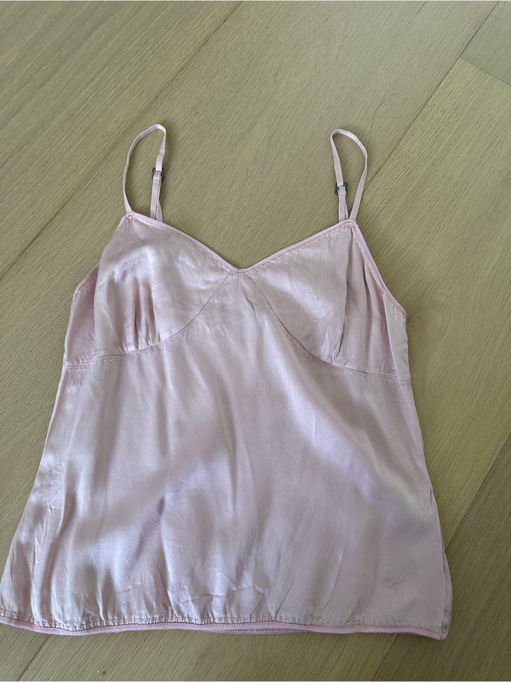 Vintage Tommy Hilfiger Pale Pink 95% Silk Camisole